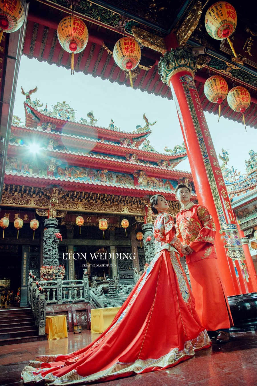 秀禾服婚紗 台北,中式龍鳳褂 台北,台北 中式婚紗照,台北 宮廷婚紗照